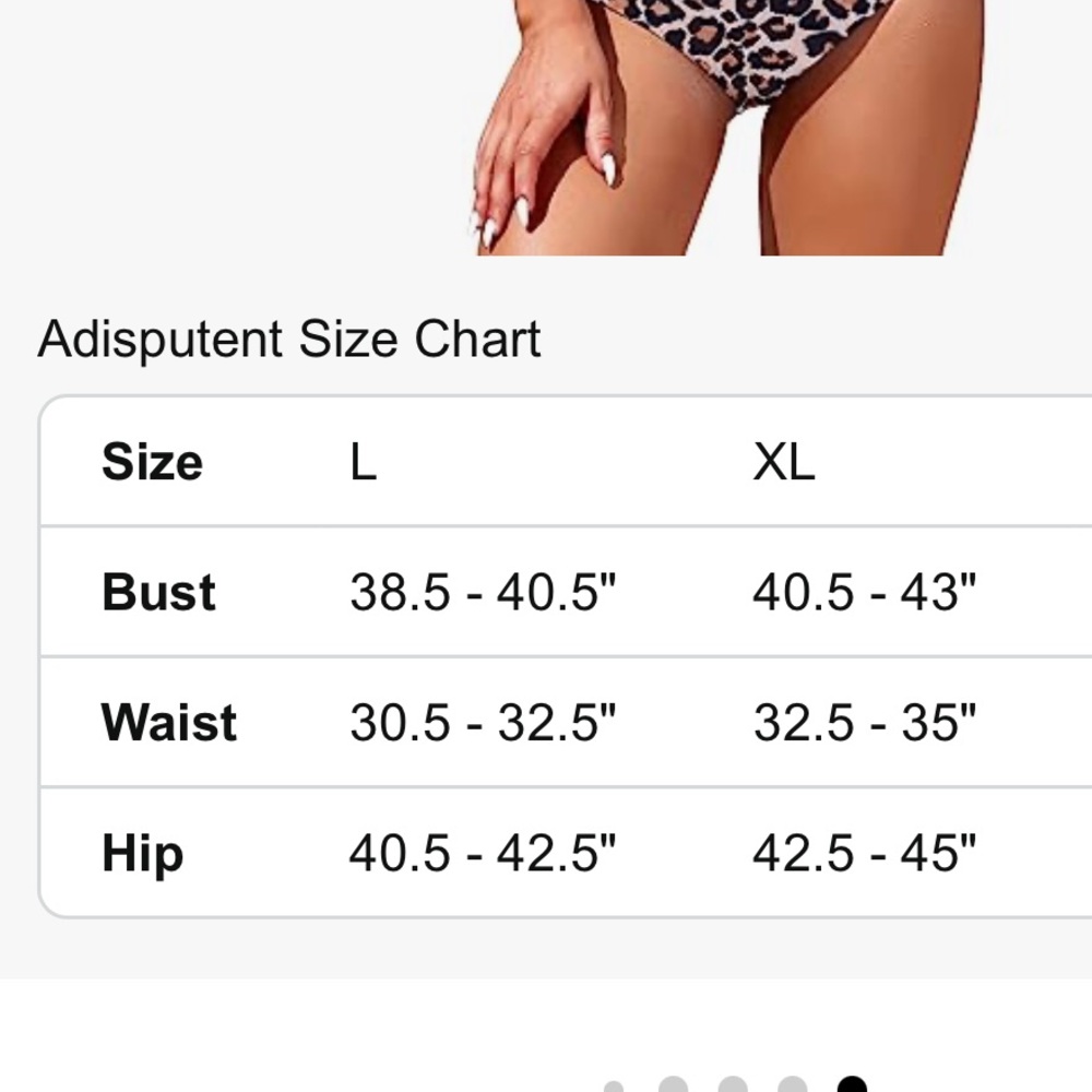 High Waisted Leopard Print Bikini Scoop Neck Top XL - Picture 7 of 10
